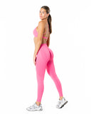 Aura Seamless Scrunch Tights - Blush Pink