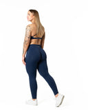 Aura Seamless Scrunch Tights - Midnight Blue