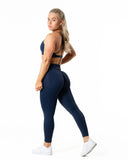 Aura Seamless Scrunch Tights - Midnight Blue