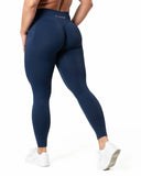 Aura Seamless Scrunch Tights - Midnight Blue