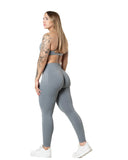 Aura Seamless Scrunch Tights - Slate Grey
