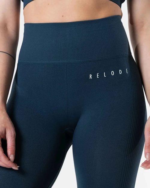 Slipstream Seamless Tights - Petrolblå