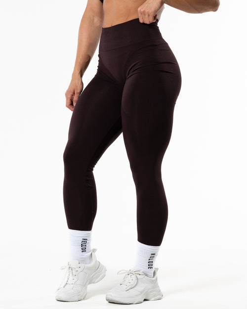 Prime Scrunch Tights - Deep Burgundy