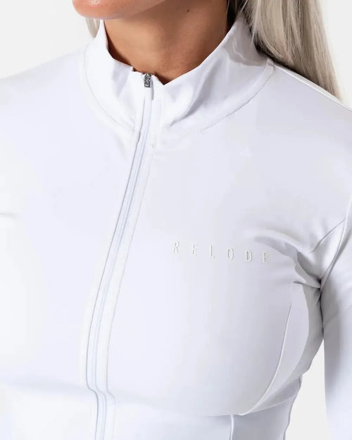 Clean Zip Longsleeve - Vit