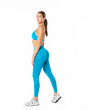 Aura Seamless Scrunch Tights - Aqua