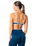 Hybrid Contrast Sports Bra - Blue 