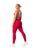 Hybrid Contrast Tights - Berry