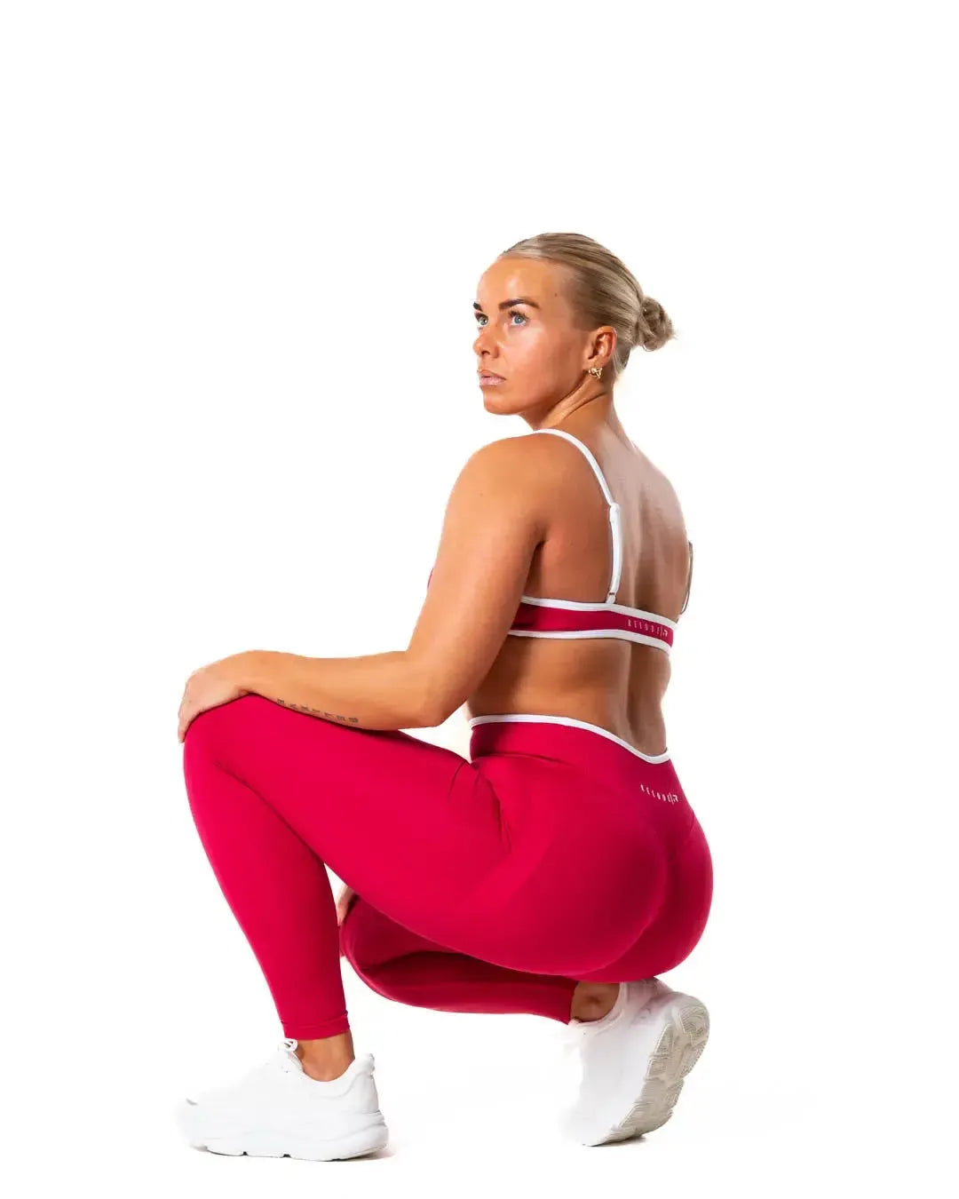 Hybrid Contrast Tights - Berry