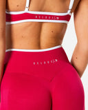 Hybrid Contrast Tights - Berry