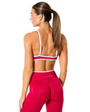 Hybrid Contrast Sports Bra - Berry