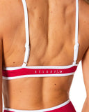 Hybrid Contrast Sports Bra - Berry