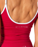 Hybrid Contrast Tank Top - Berry