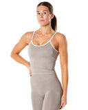 Hybrid Contrast Tank Top - Dune