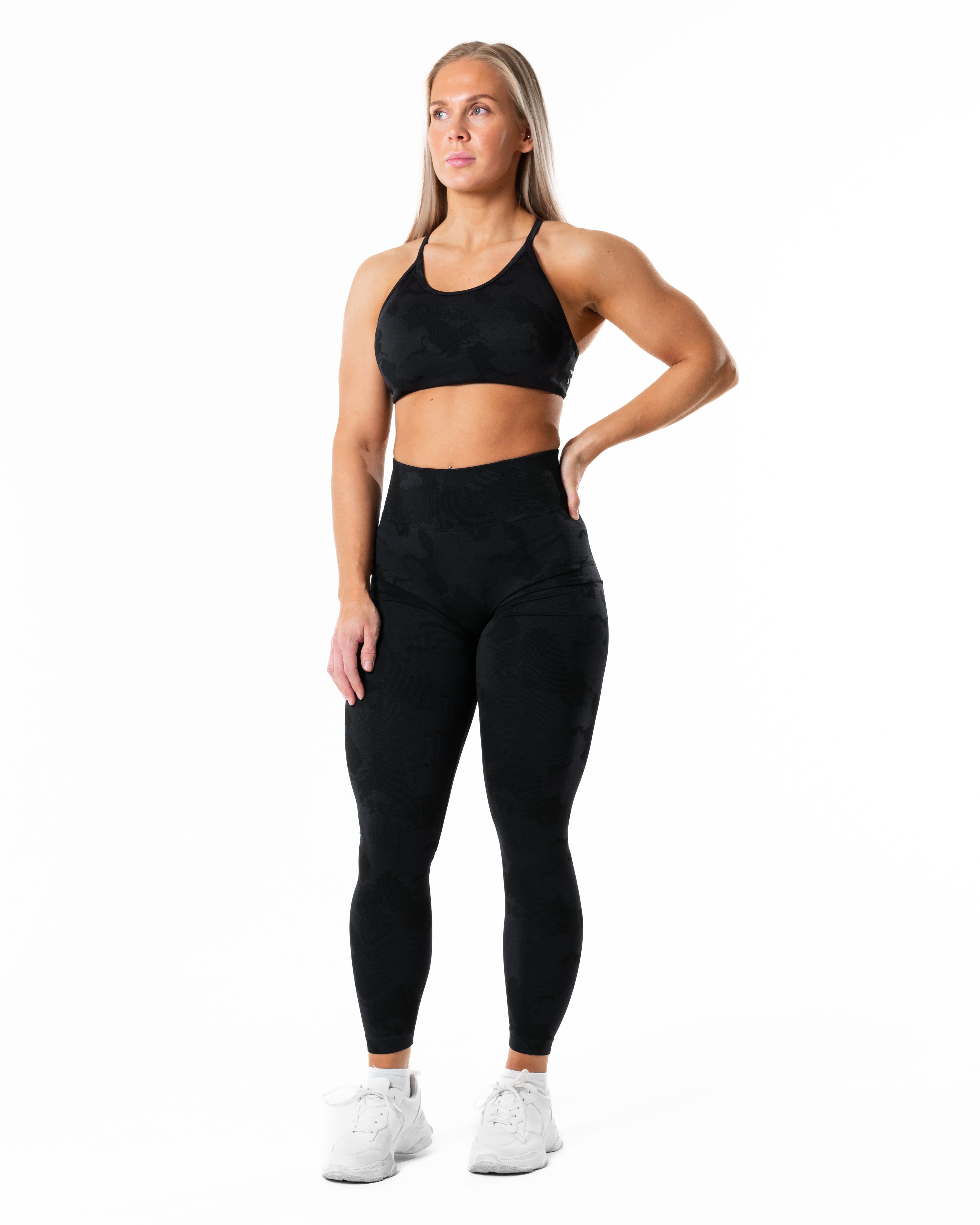 Prime Seamless Camo Top - Black