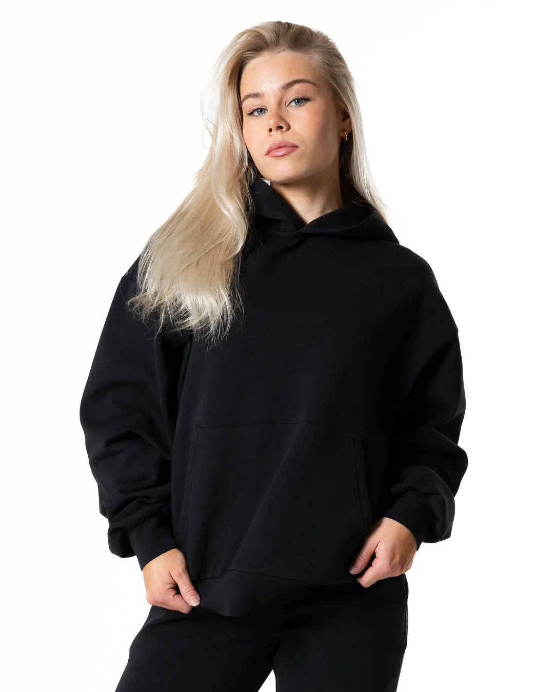 Clean Oversized Hoodie - Svart