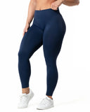 Aura Seamless Scrunch Tights - Midnight Blue