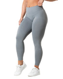 Aura Seamless Scrunch Tights - Slate Grey