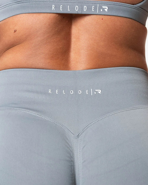 Aura Seamless Scrunch Tights - Slate Grey