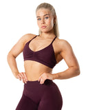 Aura Seamless Sports Bra - Fig Red
