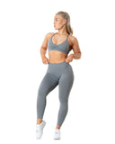 Aura Seamless Scrunch Tights - Slate Grey