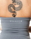 Aura Seamless Halterneck Top - Slate Grey