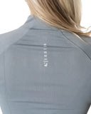 Aura Seamless Zip Longsleeve - Slate Grey