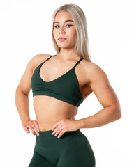 Aura Seamless Sports Bra - Mörkgrön