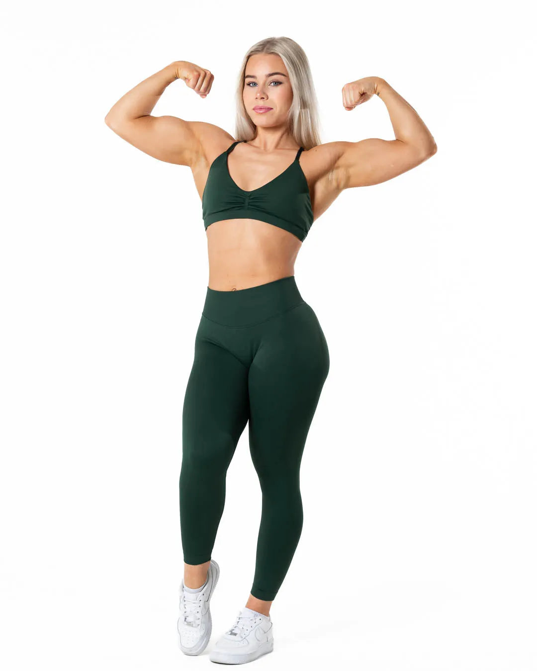 Aura Seamless Sports Bra - Mörkgrön