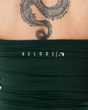 Aura Seamless Halterneck Top - Pine Green