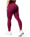 Hybrid Seamless Tights - Red Plum