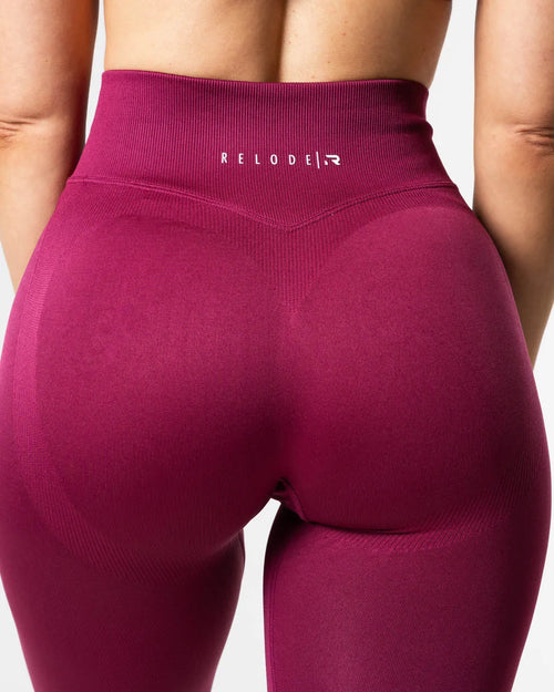 Hybrid Seamless Shorts · Red Plum