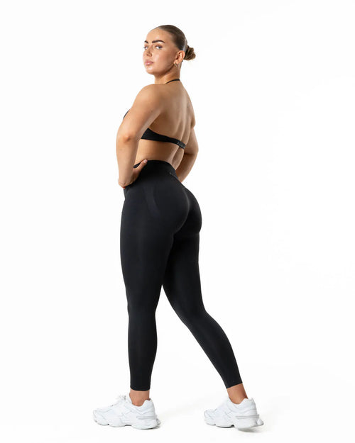 Hybrid Seamless Tights · Jet Black