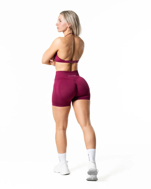 Hybrid Seamless Shorts · Red Plum