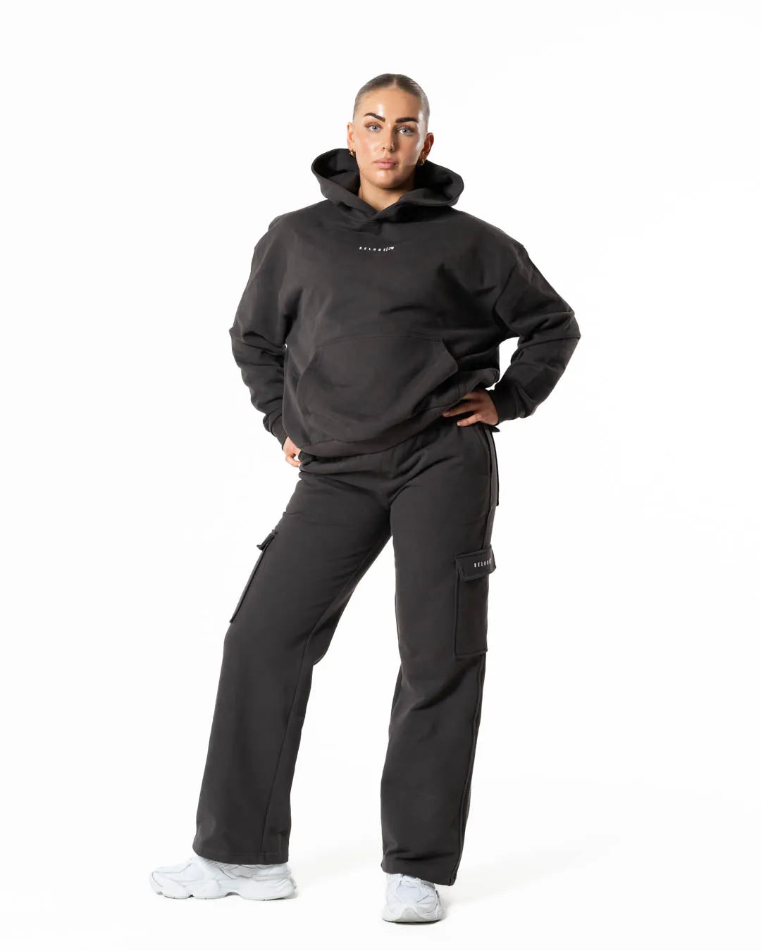 Hybrid Oversized Hoodie · Brun