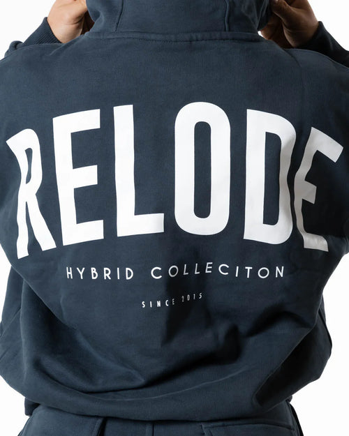 Hybrid Oversized Hoodie · Slate Blue