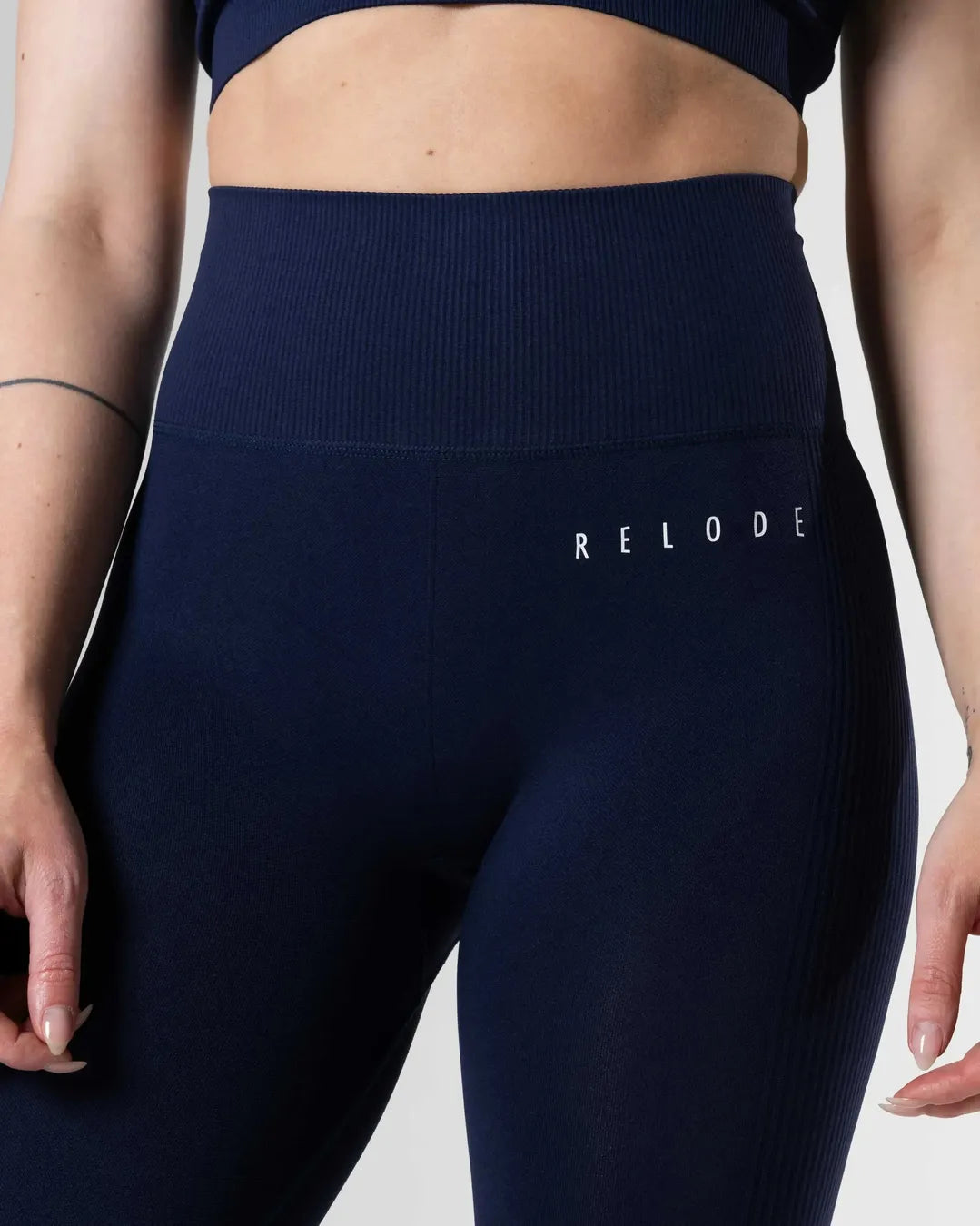 Slipstream Seamless Tights - Marinblå