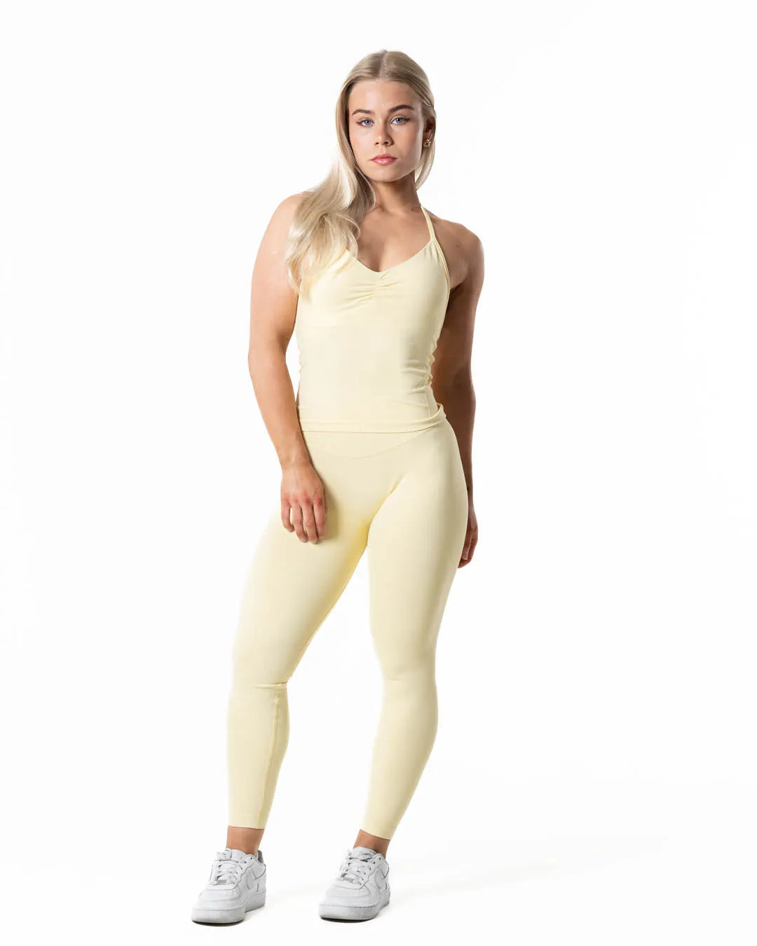 Aura Seamless Halterneck Top - Gul