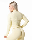 Aura Seamless Zip Longsleeve - Gul