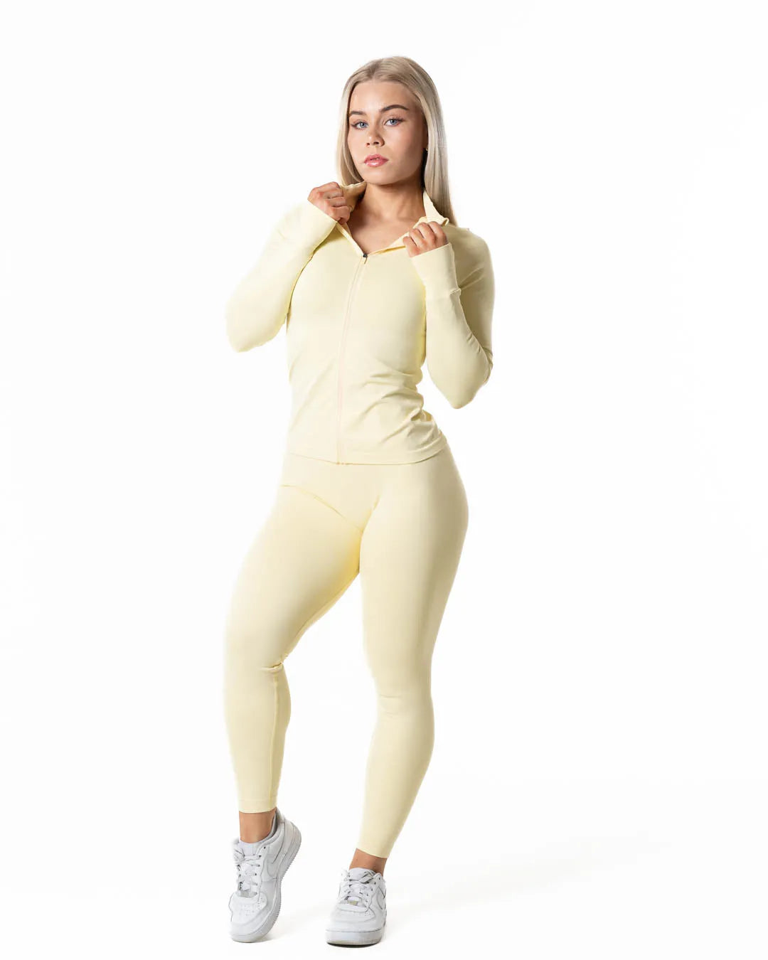 Aura Seamless Zip Longsleeve - Gul