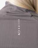 Aura Seamless Zip Longsleeve - Earth Grey