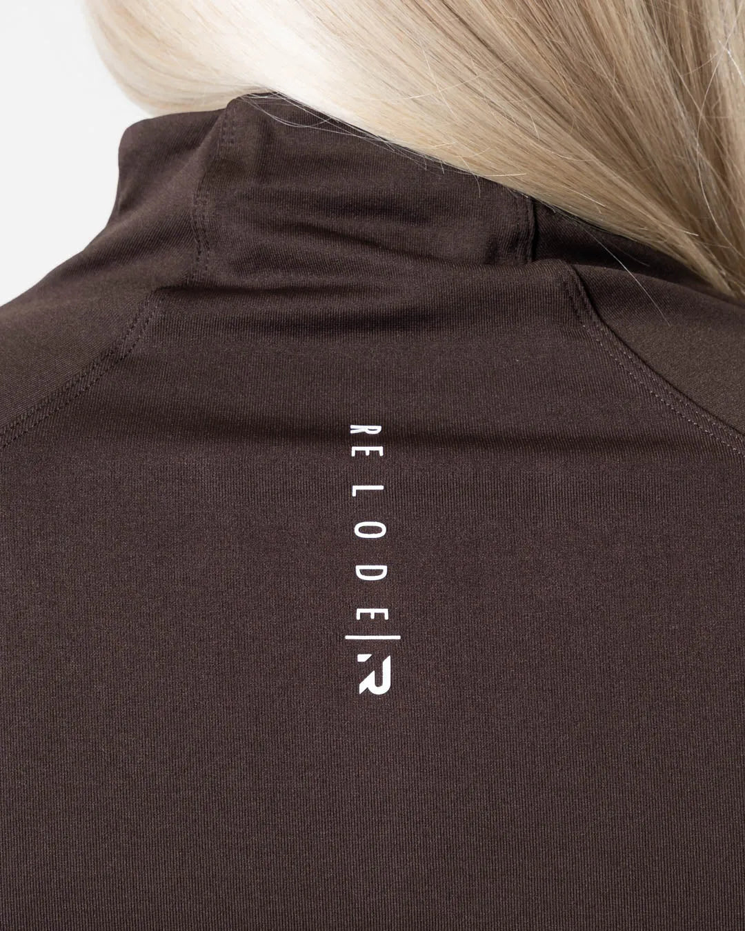 Aura Seamless Zip Longsleeve - Espresso brown