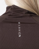 Aura Seamless Zip Longsleeve - Brown