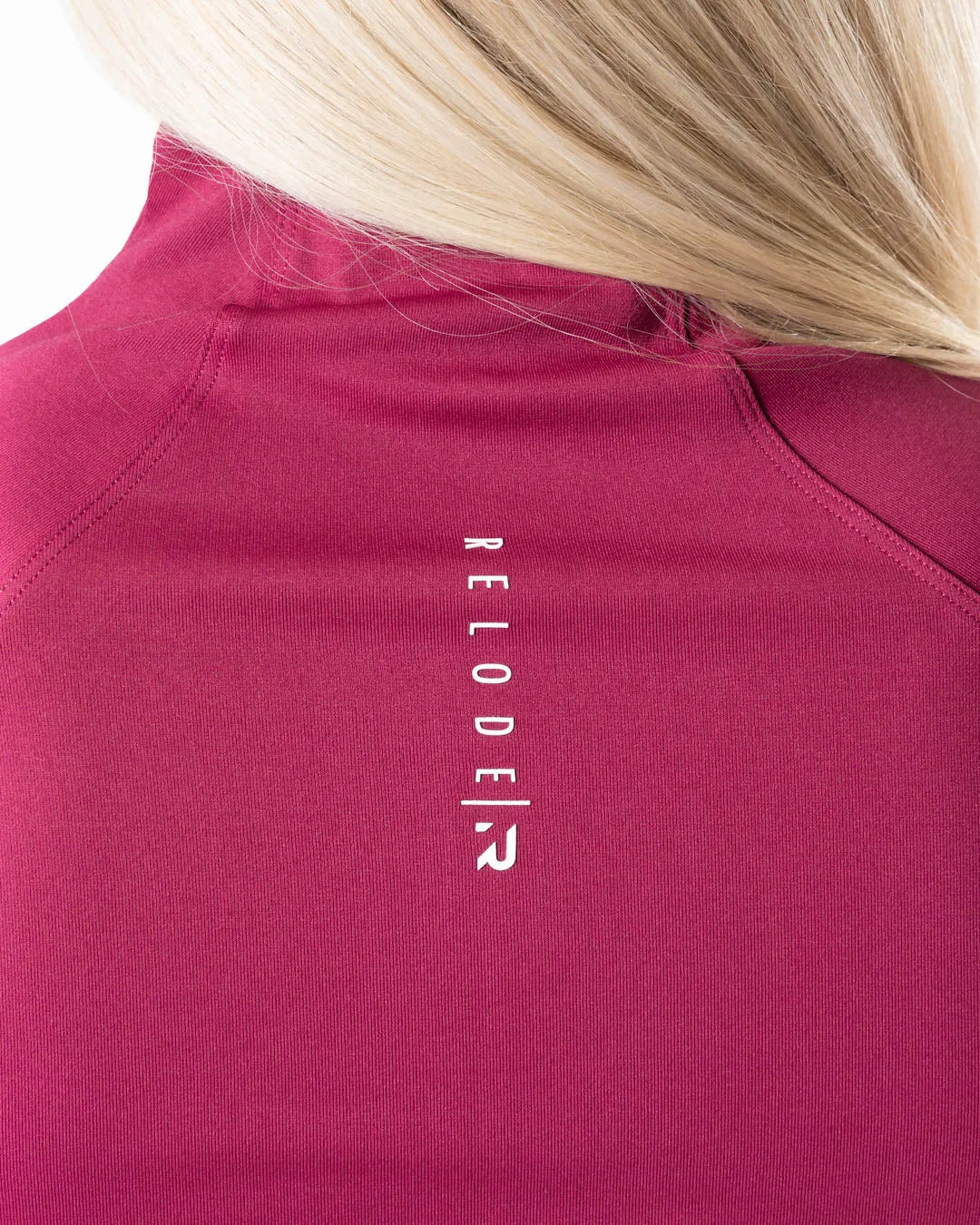 Aura Seamless Zip Longsleeve - Cherry