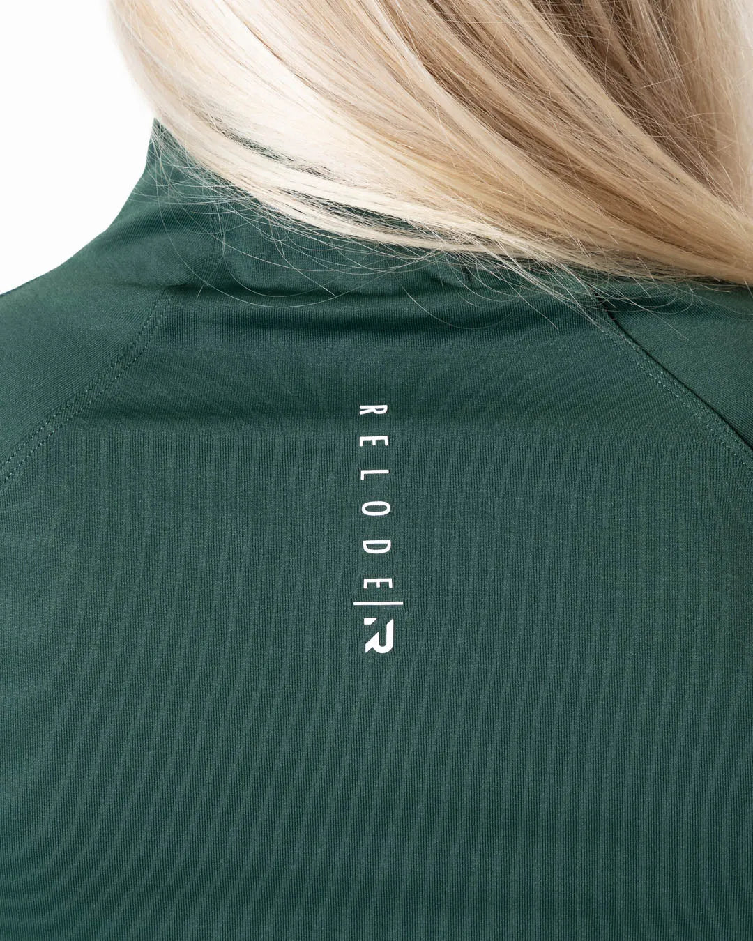 Aura Seamless Zip Longsleeve - Dark Green