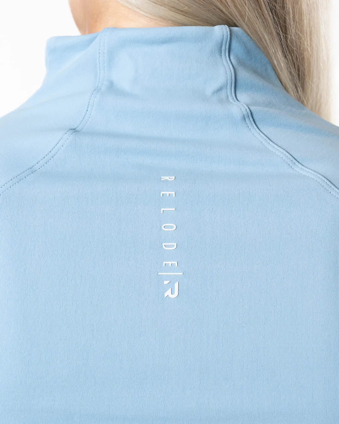 Aura Seamless Zip Longsleeve - Light Blue