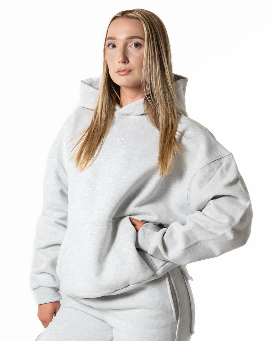 Hybrid Oversized Hoodie - Light Grey