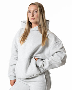 Hybrid Oversized Hoodie - Ljusgrå
