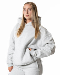 Hybrid Oversized Hoodie - Ljusgrå