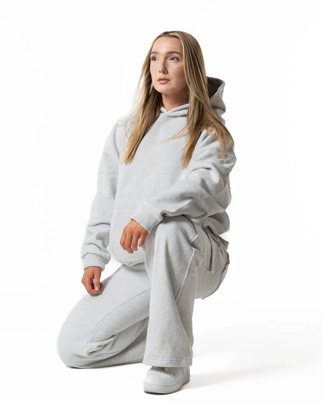 Hybrid Oversized Hoodie - Ljusgrå