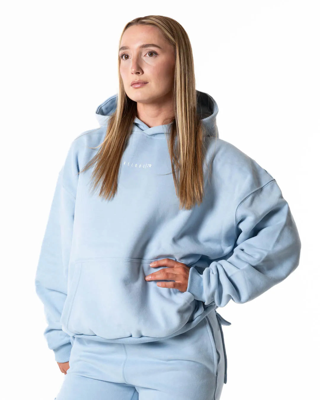 Hybrid Oversized Hoodie - Light Blue